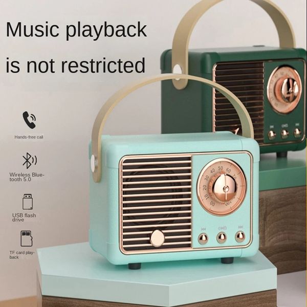 Ретро Bluetooth-динамик HM11 Классический музыкальный плеер Звуковая коробка Стерео Портативные украшения Мини-динамики Модные музыкальные плееры для путешествий