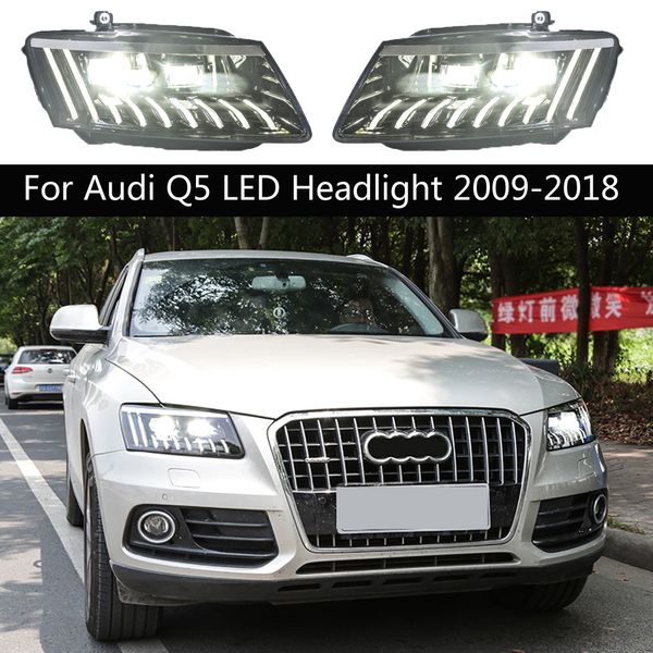 Auto Scheinwerfer Montage Vorne Lampe Tagfahrlicht Für Audi Q5 LED Scheinwerfer Blinker Beleuchtung Zubehör