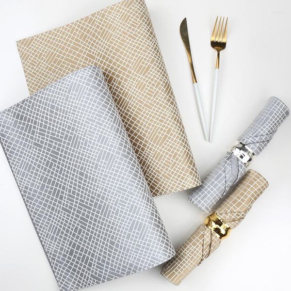 Tapetes de mesa elegante placemat 3 camadas tecidos fios tingidos de jacquard resistente ao calor não deslizamento