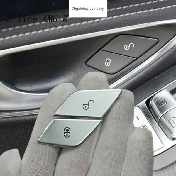 Bot￣o do interruptor da porta do carro Adesivo para Mercedes Benz C E CLASS W205 W213 GLC X253 2016-2019 Ano LHD Drive esquerdo