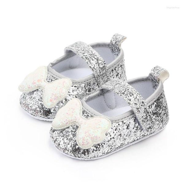 First Walkers Fashion Baby Shoes Girls Soft Soled Sneakers неформальный шаг без скольжения кольцо с блестками дизайн осени 0-18 месяцев.