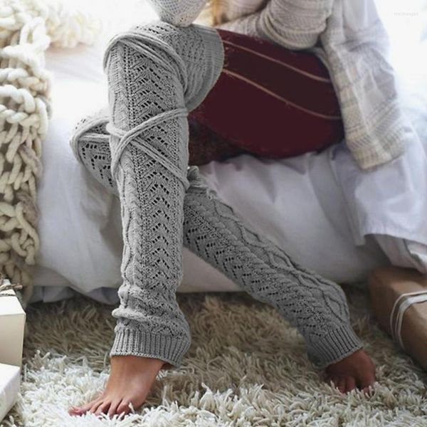 Calzini da donna Autunno Inverno Calze a punta aperta Scaldacollo lavorato a maglia Maniche elastiche