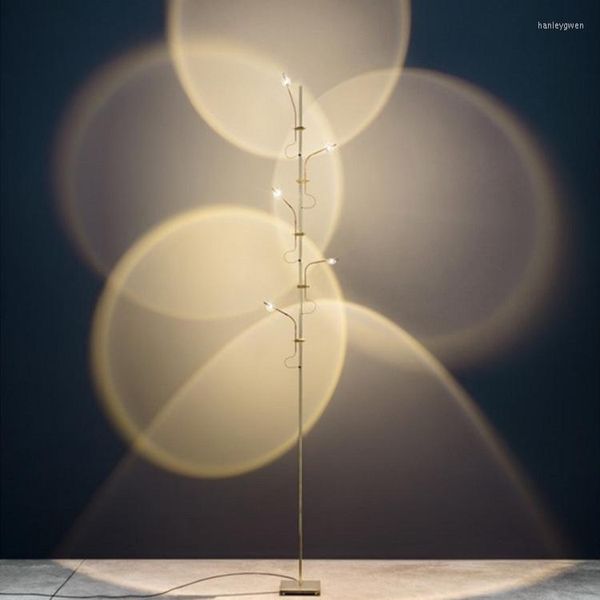 Luminárias de chão manchadas lâmpada de vidro de bambu bola de luz moderna design moderno