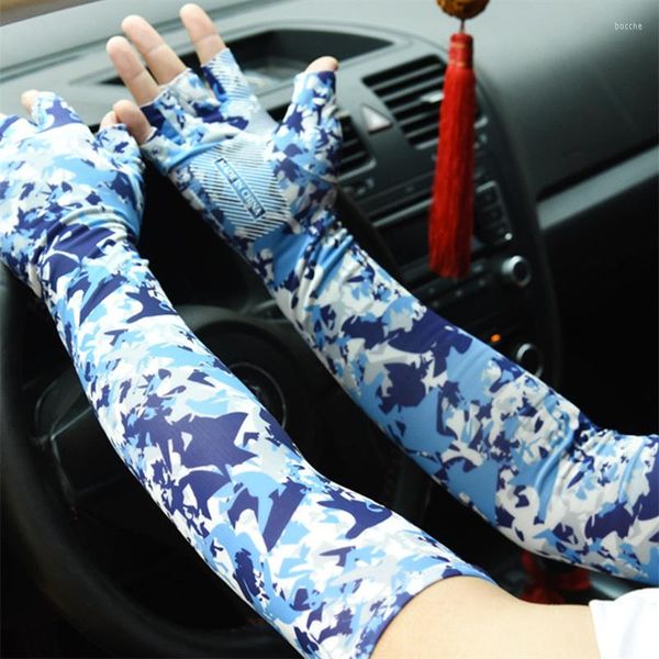 Luvas sem dedos homens legais Mulheres Manga de braço Gunning Cicling Sleeves Fishing Bike Sport Protective Protection Protection Cover 2022