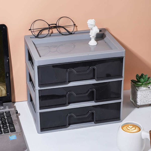 Симпатичный черный/серый 1/2/3 слой ящик для рабочего стола многофункциональный организатор