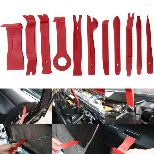 Set di utensili manuali professionali 11Pcs Auto Car Stereo Trim Cruscotto Porta interna Clip Pannello di rimozione Kit di apertura della leva Cacciavite Riparazione casa