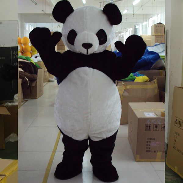 Traje de mascote panda traje chinês de terno publicitário de festas vestido de festa carnaval natal xmas páscoa adultos tamanho halloween natal anúncio
