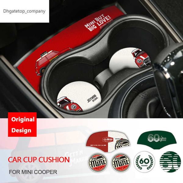 F￼r Mini F54 F55 F56 F57 F60 R60 Countryman Union Jack Car Cup Cushion Auto Non-Rutsch Matte Cooper Cooper f￼r Mini Cooper Accessoires