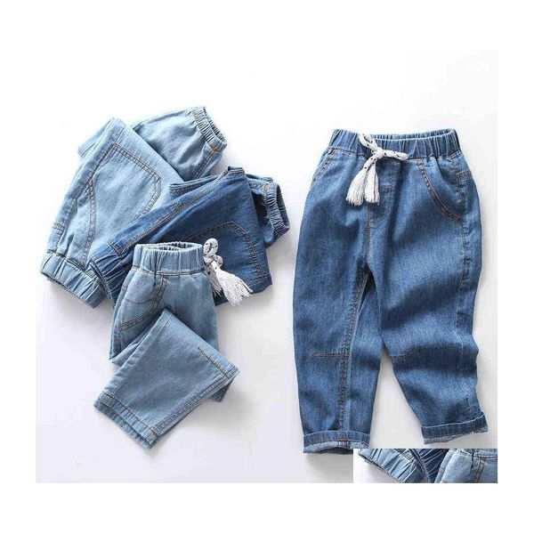 Jeans Lawadka Estate Sottile Bambini Ragazzi Ragazze Cotone Bambini Ragazzo Ragazza Pantaloni Casual Denim Età di alta qualità per 210 anni 211102 Drop D Dh36C