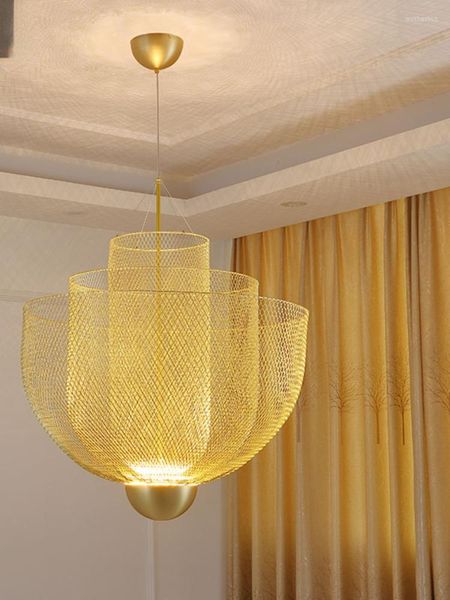 Pendelleuchten Italien Design Metallgitter Lamparas Lampe Moderne Mode für Mall Cloth Store Hängende Beleuchtungskörper dekorieren warmes Licht