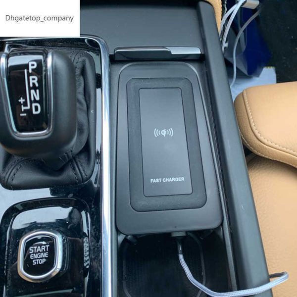 Caricabatterie wireless QI per auto per Volvo XC90 S90 V90 XC60 V60 C60 2018 2019 2020 piastra di ricarica accessori per caricabatterie per telefono senza fili