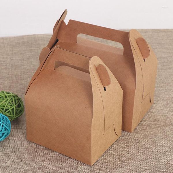 GRESTO GREST 10pcs assando bolo sobremesas de alimentos kraft paper caixa com caixas de maçane