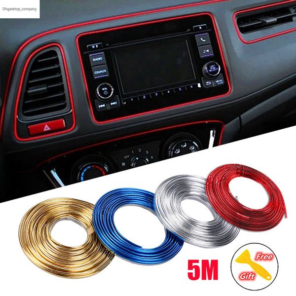 5M Auto Stampaggio Decorazione Striscia Flessibile Interni Auto Stampaggio Copertura Auto Trim Nastro Auto Dashboard Outlet Decor accessori per auto