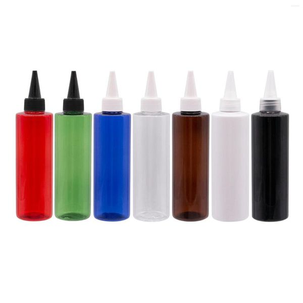 Garrafas de armazenamento 250ml x 25 plástico de loção cosmética de cor vazia com twist tapt capuz e líquido de embalagem líquido shampoo trip