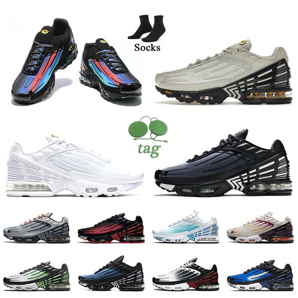 Nike Air Max TUNED Tn 3 Tn Plus 3 Off White Scarpe da corsa da uomo da donna di alta qualità OG Scarpe da ginnastica da ginnastica per sport all'aria aperta nere Ghost