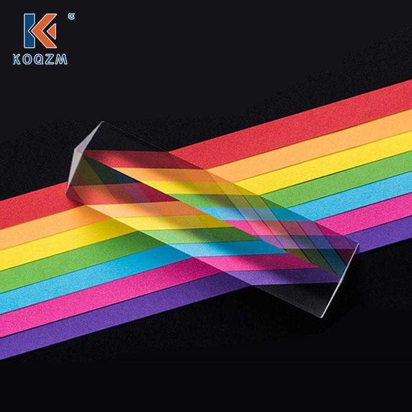 Треугольная призма Оптическая стеклянная радуга семицветная световая фотография Кристаллическая творческая фотография портретная аксессуары освещение освещение