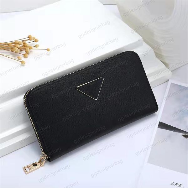 Designer de luxo Top carteiras de couro de alta qualidade para homens homens zíper de negócios Credit Bank Card Card Pesses Woman Clutch 257W