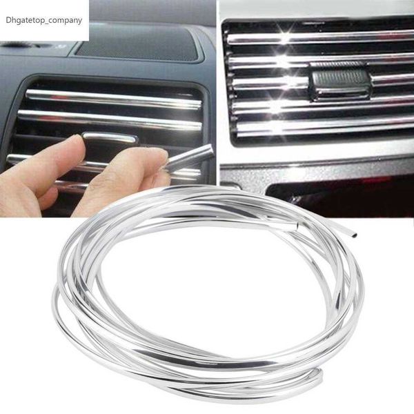 Nuovo 1M/2M Car Interior Modanatura Linea di Decorazione Porta Cruscotto Air Vent Volante Flessibile Accessori Auto #281062