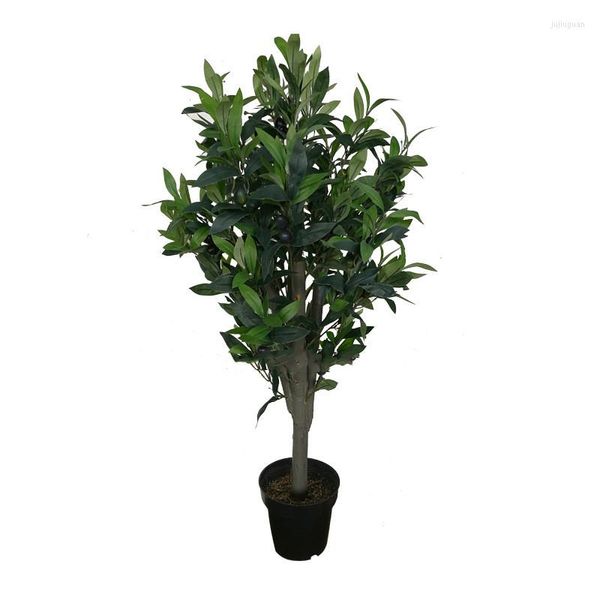 Dekorative Blumen, 90 cm, künstlicher Olivenbaum, gefälschte Seidenblätter, Simulation grüner Pflanzen im Topf, großer Bonsai für Büro, Garten, Festival, Begrünung