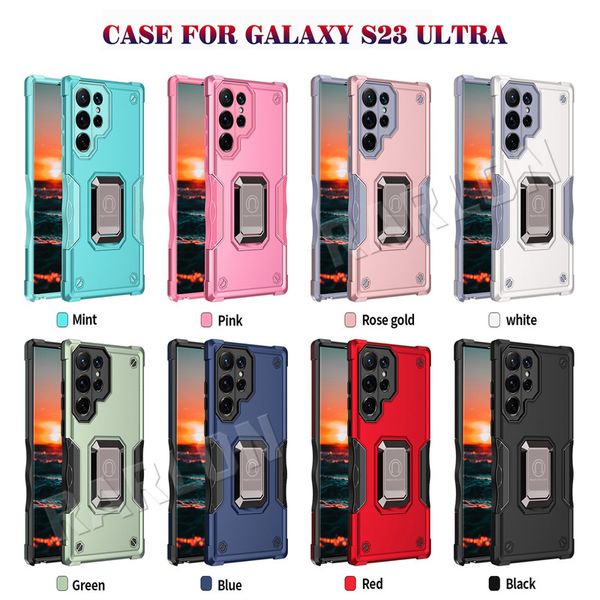 Para capas de telefone híbridas TCL IONZ 2 em 1 Armor Kickstand Case com suporte de anel Samsung Galaxy S23 Ultra S22 S21 S20 Plus FE A73 A53 A33 M32 A53 M21 5G IPhone 14 Pro Max 13Pro