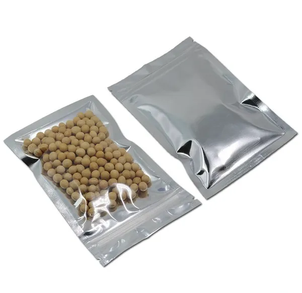 Foos de alumínio de qualidade Saco de embalagem de zíper selvagem para armazenamento de alimentos secos para bolsas poli do zíper serela trava mylar alumínio