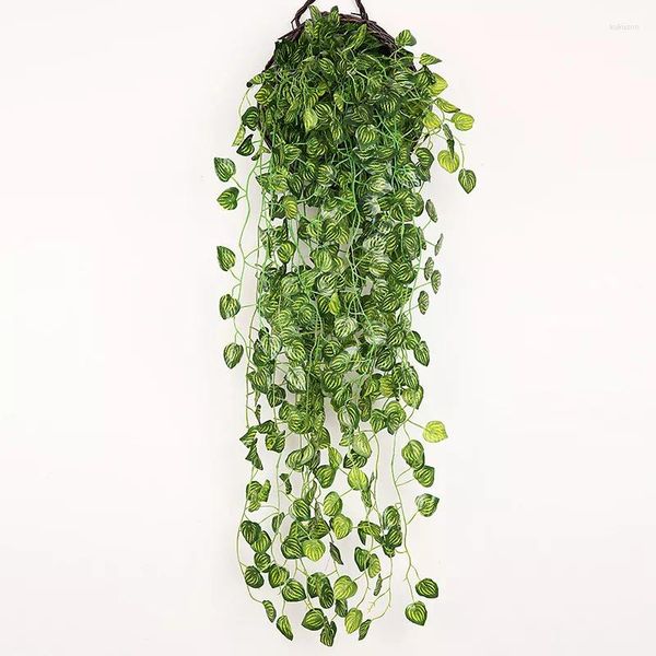 Dekorative Blumen, 90 cm, künstliche Weinpflanzen, zum Aufhängen, Efeu, grüne Blätter, Girlande, Rettich, Algen, Traube, Fake Home Garden Wall Party Decora