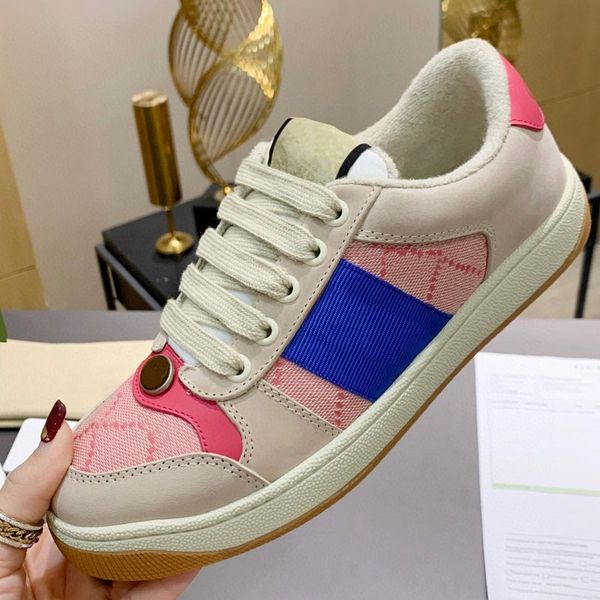 Scarpe firmate Sneakers da donna Scarpe alla moda Sneaker con lettere vintage Traspirante Do-old Trainer Scarpe da ginnastica con lacci Running Low-top Lady Casual