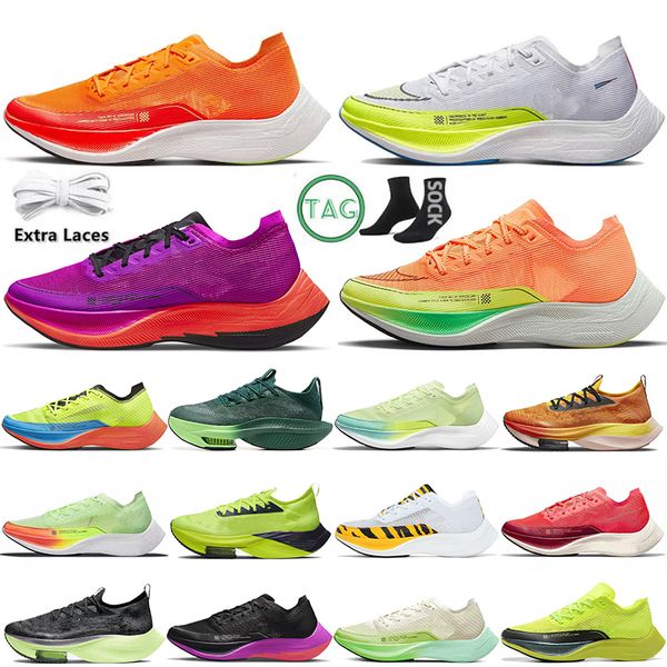 2023 Pegasus Zoomx Vaporfly Próximo% Sapatos de corrida Tempo Fly Knit Nature RawDazy Ekiden mal volt volt branco preto hiper jade feminino tênis tênis