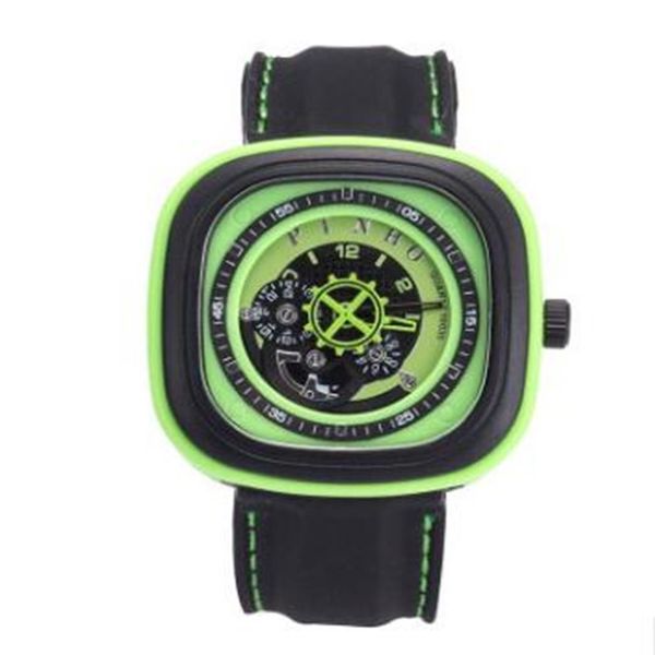 Neue Festina Uhr Quadrat Mann Großes Zifferblatt Silica gel Armbanduhren Sport Quarz Leder Uhren Student Frauen Mode Casual Watch283H