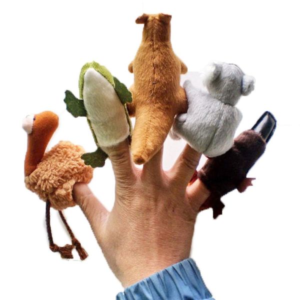 5 pe￧as Koala Platypus Australian Animal Puppets Puppets Putrinho Doll interativo desenho animado Brinquedos infantis biol￳gicos para presente de anivers￡rio
