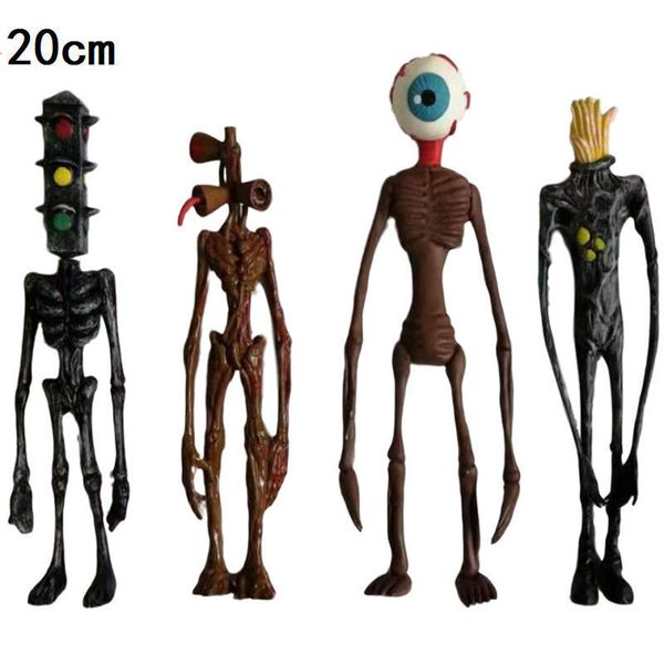 Giocattolo di decompressione Big 20cm Testa di sirena Action Figure Giocattoli Sirenhead Figura Horror Modello Doll Have Light Sculpture Shy Guy Urban Legend Founda