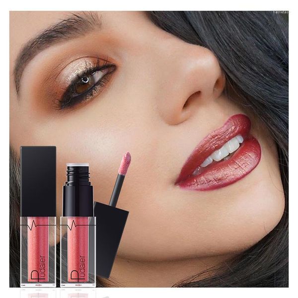 Lipgloss Mositurizing Metallic Matte Lippenstift Wasserdicht Sexy Stick Tint Lipgloss Make-Up-Tools Für Frauen 24 Farben