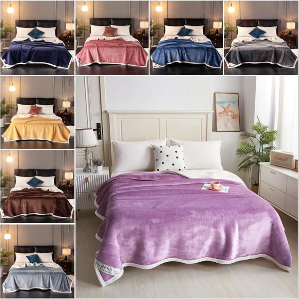 Cobertores de aquecimento puro 8 estilos engrossam Winter Blanket Mesh Velvet Homing Children Towel Knee Pad Ht2195