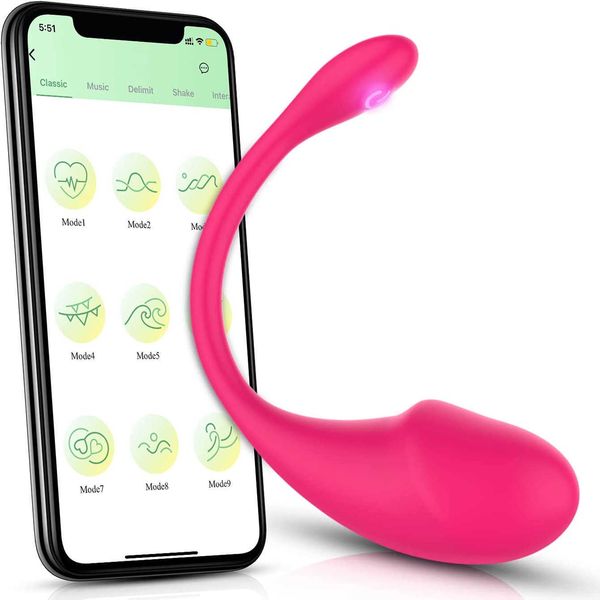 Beauty Items Vibrierendes Ei für Erwachsene, sexy Spielzeug, Vibrator für Frauen, 9 Geschwindigkeiten, kabellose APP-Steuerung, ferngesteuerte Anal-Klitoris-Stimulation