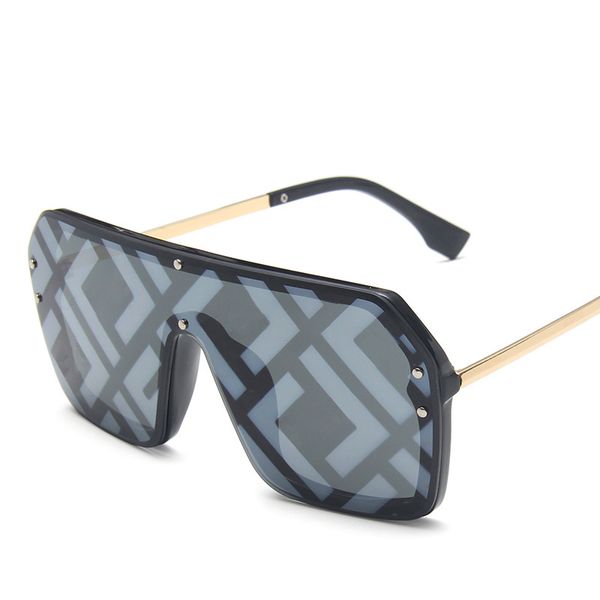 Occhiali da sole firmati occhiali da vista da uomo lenti per PC full frame UV400 occhiali da sole da donna a prova di sole stampa di lusso F oversize Ombroso per spiaggia all'aperto