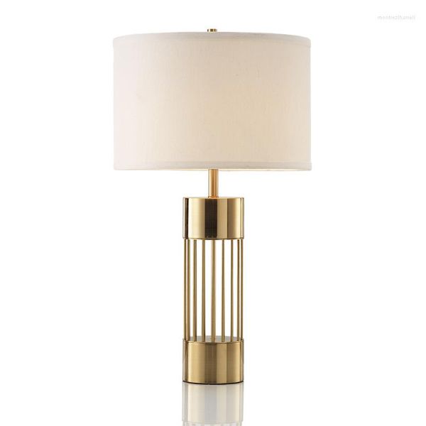 Tischlampen American Modern Luxus Villa Gold Dekorieren Lampe Nordic Retro Schlafzimmer Nachttisch LED Leseleuchten 110V 220V