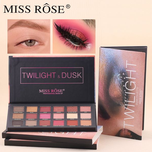 18 colori ombretto tavolozza trucco glitter opaco luccichio rosa rosa ombretto pigmento impermeabile cosmetico TSLM1