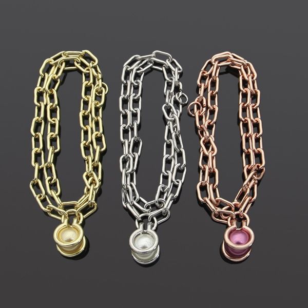 Сети роскошный браслет жемчужные серьги Дизайнер серебряная пара выражает оригинальный классический набор ожерелья женского ювелирного подарка