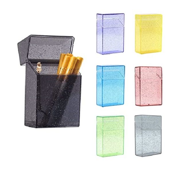 Flip Open Sigarette Case для женщин пластиковых сигарет для мужчин многоцветные держатели сигарет.