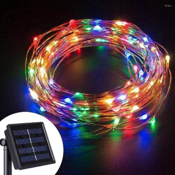 Dizeler 20m/10m/30m Güneş Led Işık Açık Dize Işıkları Home Street Garland Perde İçin Peri Noel Süslemeleri