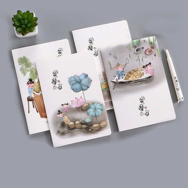 4pcs/lote fofo Kawaii Journal Diário Caderno com papel A5 Livro do Planejador de Notas para Informações para Kids Station Student Gifts Gifts