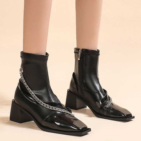 Top Boots Winter Brand Chelsea Women Chunky Shoes new Angle Snow High High High Helps Casual Sexy Pumps Gladiator Goth Botas 221213