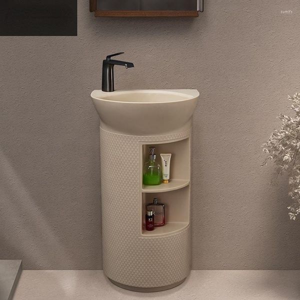 Torneiras de pia do banheiro coluna criativa coluna de lavagem do banheiro tipo semicírculo de arte vertical