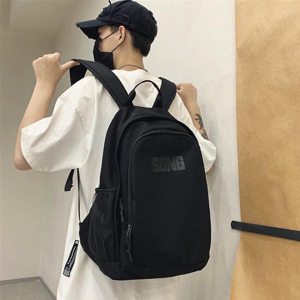 Backpack Backpack de Backpack de Men's Ins Casual Versátil High School School School School College Students Fashion Viagens de moda coreana