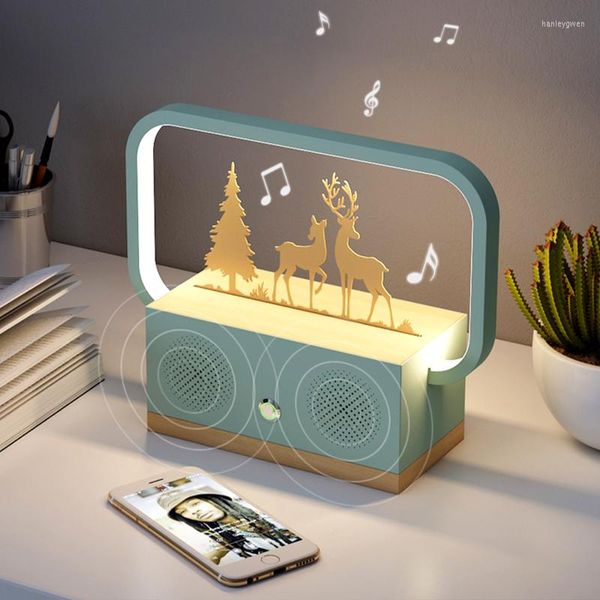Lâmpadas de mesa Bluetooth Music Sound Desk Lâmpada Smart Touch Light Switch Night para crianças quarto criativo presente de aniversário Abajur infantil