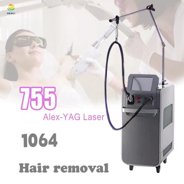 Alex Pro Laser Max ND YAG Lasermaschine 755nm1064nm sanftes Haarentfernungsgerät dauerhafte schmerzfreie Salonausrüstung