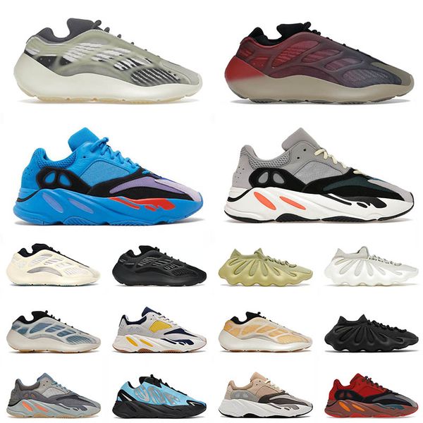 2023 Sports 700 v3 Running Shoes Fade Salt Carbon Size 12 v2 Hi-Res Blue Solid Grey Safflower Azareth Bone Bright Cyan Honey Flux Men Women Sneakers Trainers