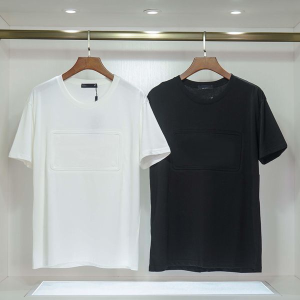 2023 Lüks Tasarımcı erkek t-shirt Kadın pamuk yuvarlak boyun moda harfler kısa kollu ilkbahar ve yaz İki Renk