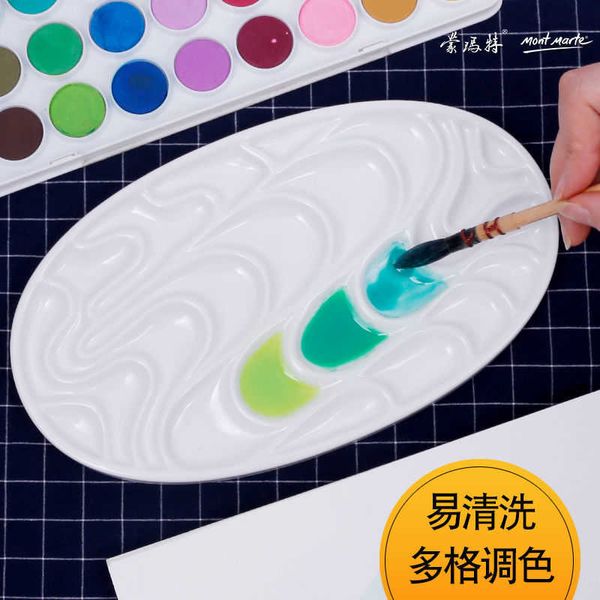 Nachahmung Porzellan Aquarell Palette Kunst Farbe Zeichen Tablett Farbe für Ölgemälde Palette Bürobedarf Liefert