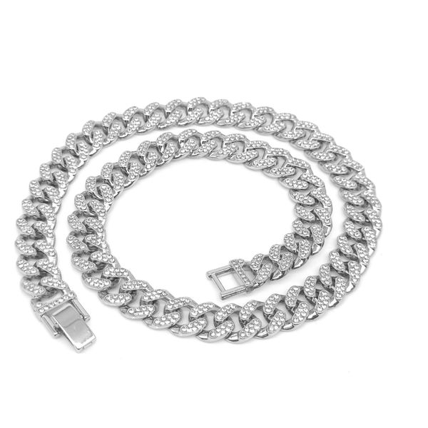 catena di gioielli di lusso da uomo Collana da donna di design collana cuore catena d'argento d'oro moda uomo Hip Hop 18K Miami Cuban Link Curb Chain for Men Womens collane da sposa